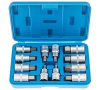 Satra S-SH1212 - Juego de enchufes hexagonales (5 a 22 mm)