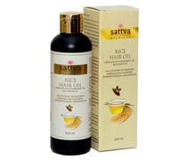 Sattva Ayurveda Aceite para el cabello con aceite de arroz - Aceite de cuidado ligero para cabello suave y de efecto completo, 200 ml