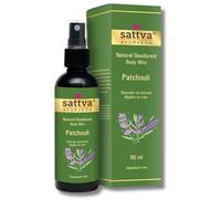 Sattva Ayurveda Desodorante natural en spray Patchuli - Sin alcohol, suave para la piel, sin aluminio, aroma sensual para mujeres, spray corporal con extractos de plantas, desodorante para mujer, 80