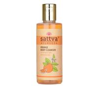 Sattva Ayurveda Gel de Ducha Naranja, Natural Body Wash con Aceite de Naranja y Hierbas Ayurvédicas, Gel de Ducha Suave sin SLS SLES para Piel Sensible, 210 ml