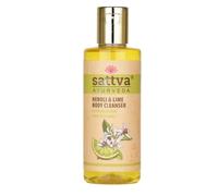 Sattva Ayurveda Gel de ducha Neroli & Lima, gel de ducha suave y natural con tensioactivos vegetales, aloe vera y aceites nutritivos, aroma cítrico fresco con aceites esenciales, sin SLS/SLES, 210 ml