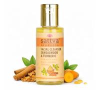 Sattva Ayurveda Gel de lavado facial de sándalo y cúrcuma, lavado facial ayurvédico, limpieza suave para pieles sensibles y normales, calma y aporta brillo natural, vegano, 100 ml