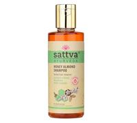 Sattva Ayurveda Honey & Almond Shampoo - Champú ayurvédico suave para todo tipo de cabello y cuero cabelludo sensible, limpieza suave sin siliconas ni sulfatos, 210 ml
