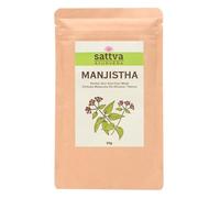 Sattva Ayurveda Manjistha en polvo (Rubia Cordifolia) - Polvo de hierbas ayurvédicas para rostro y cabello - Mascarilla facial natural y cuidado del cabello a base de plantas - 100% polvo vegetal puro