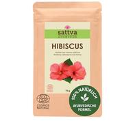 Sattva Ayurveda Polvo de hibisco para el cabello, polvo de hibisco como aditivo de henna y mascarilla ayurvédica, para tonos rojos y burdeos, más brillo y cuidado del cabello vegetal, ECOCERT, 70 g