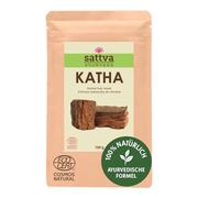 Sattva Ayurveda Polvo para el cabello Katha - Acacia Catechu Polvo para el cabello para tonos marrones - Máscara para el cabello y aditivo de henna, polvo vegetal natural - ECOCERT