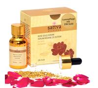 Sattva Ayurveda Rose Gold Serum - Sérum facial antiedad con aceite de rosa y oro de 23 quilates para reafirmar, elasticidad e hidratación, 15 ml