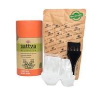 Sattva Ayurveda Tinte para el pelo vegetal de cobre claro, color de henna natural, color y cuidado 2 en 1, color y cuidado de hierbas ayurvédicas con casia, amla y neem - Cosmos Natural - 150 g