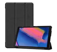 SATURCASE Cuero De La PU Flip Plegable Folio Apoyo Bumper Protector Funda Carcasa Case para Samsung Galaxy Tab A 8.0 (2019) with S Pen SM-P200 P205 (Negro)