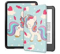 SATURCASE Funda para Amazon Kindle de 11ª generación 2024/2022 de 15.2 cm, hermosa funda de piel sintética con tapa y función de encendido y apagado automático (KN-7)