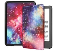 SATURCASE Funda para Amazon Kindle de 11ª generación 2024/2022 de 15.2 cm, hermosa funda de piel sintética con tapa y función de encendido y apagado automático (KN-4)