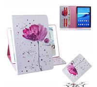 SATURCASE - Funda para Huawei MediaPad T5 de 10,1 pulgadas, diseño de hermoso patrón de piel sintética con ranuras para tarjetas, funda protectora para Huawei MediaPad T5 de 10,1 pulgadas (TX-5)