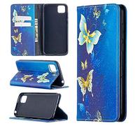 SATURCASE - Funda para Huawei Y5p (piel sintética, función atril, ranuras para tarjetas, funda protectora para Huawei Y5p (BK-5)