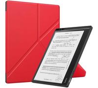 SATURCASE Funda para Kobo Elipsa 2E de 10.3 pulgadas, piel sintética, de silicona, plegable, con soporte transformador, ultradelgada, ligera, con función de apagado y encendido automático, color rojo