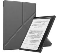 SATURCASE Funda para Kobo Elipsa 2E de 10.3 pulgadas, piel sintética, de silicona, plegable, con soporte transformador, ultradelgada, ligera, con función de apagado y encendido automático (gris)