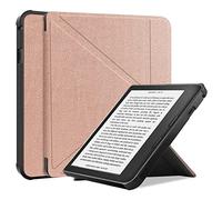 SATURCASE Funda para Kobo Sage, de piel sintética, de silicona, plegable, con función de apagado y encendido automático, color oro rosa