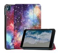 SATURCASE Funda para Nokia T10, bonita funda de piel sintética con tapa y función atril plegable para tablet (KN-2)