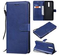 Saturcase - Funda para Oppo F11 / A9, piel sintética, con tapa, tarjetero, ranuras para tarjetas, funda protectora con correa de mano para Oppo F11 / A9, compatible con OPPO F11 / A9