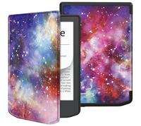 SATURCASE Funda para Pocketbook Verse PB629 / Verse Lite PB619 / Verse Pro PB634, hermosa funda protectora de piel sintética de silicona con tapa ultra delgada y ligera con función de apagado y