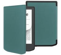SATURCASE Funda para Pocketbook Verse PB629 / Verse Lite PB619 / Verse Pro PB634, piel sintética, con tapa de silicona, ultradelgada, ligera, con función de apagado y encendido automático, color verde