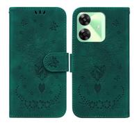 SATURCASE Funda para Realme C63 C61 / Note 60, piel sintética con tapa y doble imán, ranuras para tarjetas, correa de mano, funda protectora para Realme C63 C61 / Note 60 (MG-verde)