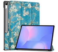 SATURCASE Funda para Samsung Galaxy Tab S10 FE Plus / S10 FE+ SM-X620 X626B de 13.1 pulgadas, hermosa funda protectora de piel sintética plegable con función atril y función atril (KN-2)