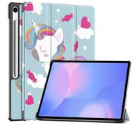 SATURCASE Funda para Samsung Galaxy Tab S10 FE Plus / S10 FE+ SM-X620 X626B de 13.1 pulgadas, hermosa funda protectora de piel sintética plegable con función atril y función atril (KN-5)