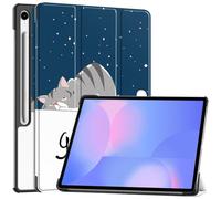 SATURCASE Funda para Samsung Galaxy Tab S10 FE Plus / S10 FE+ SM-X620 X626B de 13.1 pulgadas, hermosa funda protectora de piel sintética plegable con función atril y función atril (KN-6)