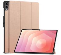 SATURCASE Funda para Samsung Galaxy Tab S11 Ultra SM-X930 X936B de 14.6 pulgadas, piel sintética, plegable, función atril y función atril (oro rosa)