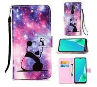 SATURCASE - Funda protectora para OPPO A9 2020 / A5 2020 (piel sintética, cierre magnético, ranuras para tarjetas, con correa de mano, para OPPO A9 2020/A5 2020 (YK-2)