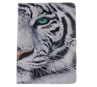 SATURCASE Galaxy Tab S 10.5 Funda, Cuero De La PU Magnético Capirotazo Billetera Apoyo Bumper Protector Funda Carcasa Case para Samsung Galaxy Tab S 10.5 SM-T800 Cool Tiger