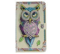 SATURCASE Galaxy Tab S 8.4 Funda, Cuero De La PU Magnético Capirotazo Billetera Apoyo Bumper Protector Funda Carcasa Case para Samsung Galaxy Tab S 8.4 SM-T700 Cool Owl