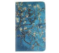 SATURCASE Galaxy Tab S 8.4 Funda, Cuero De La PU Magnético Capirotazo Billetera Apoyo Bumper Protector Funda Carcasa Case para Samsung Galaxy Tab S 8.4 SM-T700 Plum Flower