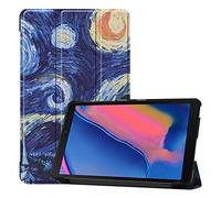 SATURCASE Hermoso Cuero De La PU Flip Plegable Folio Apoyo Protector Funda Carcasa Case para Samsung Galaxy Tab A 8.0 (2019) with S Pen SM-P200 P205 (KN-9)