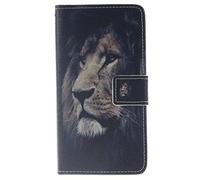 SATURCASE J5 (2016) Funda, Galaxy J5 (2016) Funda, Cuero De La PU Magnético Capirotazo Billetera Apoyo Bumper Protector Funda Carcasa Case para Samsung Galaxy J5 (2016) SM-J510F Cool Lion