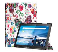 SATURCASE Lenovo Tab M10 Funda, Hermoso Cuero De La PU Flip Plegable Folio Apoyo Bumper Protector Funda Carcasa Case para Lenovo Tab M10 (KN-5)