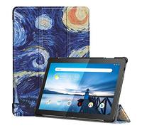 SATURCASE Lenovo Tab M10 Funda, Hermoso Cuero De La PU Flip Plegable Folio Apoyo Bumper Protector Funda Carcasa Case para Lenovo Tab M10 (KN-10)