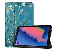 SATURCASE Samsung Galaxy Tab A 8.0 (2019) Funda, Hermoso Cuero De La PU Flip Plegable Folio Apoyo Protector Funda Carcasa Case para Samsung Galaxy Tab A 8.0 (2019) with S Pen SM-P200 P205 (KN-6)