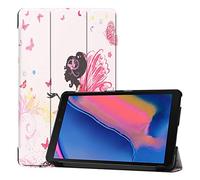 SATURCASE Samsung Galaxy Tab A 8.0 (2019) Funda, Hermoso Cuero De La PU Flip Plegable Folio Apoyo Protector Funda Carcasa Case para Samsung Galaxy Tab A 8.0 (2019) with S Pen SM-P200 P205 (KN-5)
