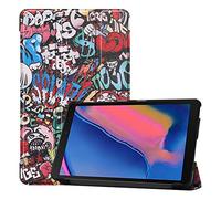 SATURCASE Samsung Galaxy Tab A 8.0 (2019) Funda, Hermoso Cuero De La PU Flip Plegable Folio Apoyo Protector Funda Carcasa Case para Samsung Galaxy Tab A 8.0 (2019) with S Pen SM-P200 P205 (KN-8)