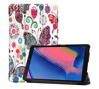 SATURCASE Samsung Galaxy Tab A 8.0 (2019) Funda, Hermoso Cuero De La PU Flip Plegable Folio Apoyo Protector Funda Carcasa Case para Samsung Galaxy Tab A 8.0 (2019) with S Pen SM-P200 P205 (KN-4)