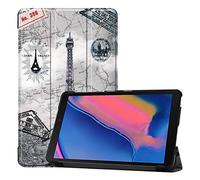 SATURCASE Samsung Galaxy Tab A 8.0 (2019) Funda, Hermoso Cuero De La PU Flip Plegable Folio Apoyo Protector Funda Carcasa Case para Samsung Galaxy Tab A 8.0 (2019) with S Pen SM-P200 P205 (KN-2)