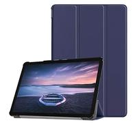 SATURCASE Samsung Galaxy Tab S4 10.5 Funda, Cuero De La PU Flip Plegable Folio Apoyo Funda Carcasa Case con Función Auto Sleep/Wake para Samsung Galaxy Tab S4 10.5 SM-T830 T835 (Azul Oscuro)