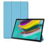 SATURCASE Samsung Galaxy Tab S5e 10.5 Funda, Cuero De La PU Flip Plegable Folio Apoyo Funda Carcasa Case con Función Auto Sleep/Wake para Samsung Galaxy Tab S5e 10.5 SM-T720 T725 (Azul Cielo)