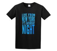 Saturday Night Live It's SNL Men Black T-Shirt Print Unisex Cotton tee Shirt S