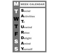 SATURDAY - Social Activities To Unwind Relax Delight Amind Yourself: agenda, notebook, planner, organizer, journal, diary, memories, funny gift for family, friends and coworkers