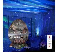 (Saturn Grey) 7 styles Crack Transmission Atmosphere Nightlight Dinosaur Egg Star Lamp Full Projector Water Ripple Laser Projection Holiday gifts