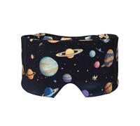 Saturn Jupiter Earth - Antifaz ajustable para dormir y orejeras, diadema unisex para dormir de lado (26.8 x 4.3 pulgadas), cubierta cómoda para viajes en interiores y exteriores, para yoga,