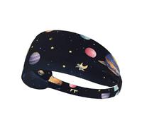 Saturn Jupiter Earth - Diadema deportiva elástica con estampado de tierra adecuada para deportes, viajes y fitness en interiores