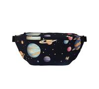 Saturn Jupiter Earth - Riñonera cruzada de gran capacidad, impermeable y resistente al polvo, cremallera segura, adecuada para viajes y actividades al aire libre.